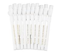Sewing Fabric Pencils Erasable Water Soluble Dressmaker Marking Chalk with Brush Cap for Home Marker Tracing Tools White