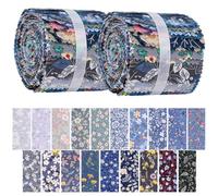 Sewing Fabric Rolls, Cotton Jelly Roll Fabric, Cotton Quilting Material, 6.5x50cm, Sewing Supplies, Multipurpose Pre Cut Strips for Quilting, Scrapbooking, Arts Crafts, Patchwork(Black Series)
