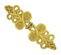 Sewing Fasteners Closures Frog Buttons with Gold Thread for Costume Accessories Dance Event Cheongsam Crafting Supply Chinese Costume Closure