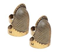 Sewing Finger Thimble - Ventilated Craft Guard Ring, Metal Protective Tool, Lightweight Needlework Accessory | Safe Hand Protection for Students Professionals Grandma Embroidery Quilting Use
