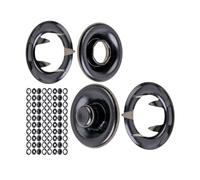 Sewing-Free snap Fastener Set, Ø 11 mm Outside, 20 Pairs, in Silver-Black, Made of Brass, kit Without Pliers, snap Fastener for Clothing, handicrafts, DIY Serrated Ring Button