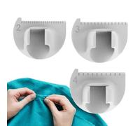 Sewing Gauge Template Set - 3-Piece Edge And Seam Allowance Rulers | Quilting & Hand Stitching Aid | Includes 2mm, 3mm, & 4mm Sizes, A Thumb Guide For Straight And Curved Seams