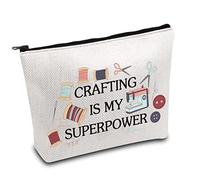 Sewing Gift for Sewing Lovers Sewing Cosmetics Bag Crafting is My Superpower Crafter Sewer Quilter Crafting Lover Gift Seamstress Gift (Crafting Power)