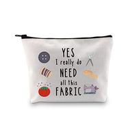 Sewing Gift Quilter Gift Yes I Really Do Need All This Fabric Makeup Bag Gift for Quilters Seamstress Tailors Sewing Addicts (All This Fabric Bag EU)