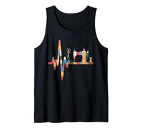 Sewing Heartbeat Patchwork Quilter Life Tank Top