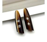 Sewing Horn Toggle Buttons, 10/20pcs 50mm Grey Frosted Resin Horn Toggle Buttons for Coat Windbreaker Sewing(Button1：,20pcs 50MM)