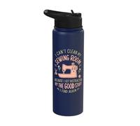 Sewing in My Sewing Room Sewist Stitching Dressmaker Stainless Steel Insulated Water Bottle