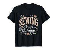 Sewing is My Therapy Floral Boho T-Shirt