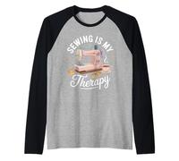 Sewing is My Therapy Vintage Sewing Raglan Baseball Tee