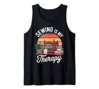 Sewing is My Therapy Vintage Sewing Tank Top