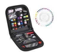 Sewing Kit 108 Pieces Sewing Accessories 14 Spools Thread Complete Mini Sewing Kit for Beginners, Travelers, Relatives and Friends, Black