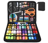 Sewing Kit ,205 Pcs Premium Large Sewing Supplies with PU Case,38 XL Thread Spools, 42 Needles,Scissors,Thimble,Suitable for Traveller,Adults,Kids,Beginner,Emergency,DIY and Home Button Repair Kit