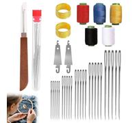 Sewing Kit 36PCS Big Eye Stainless Steel Needles for Adults UK, Hand Sewing Kit with Needle Threaders, Thimbles, Seam Ripper & Thread, Complete Sewing Set for Home Repairs & Travel Emergencies