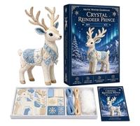 Sewing Kit for Beginners | DIY Reindeer Pre-Cut Beginner-Friendly | Felt Animal Craftwork Kit | for Teens Kids Adults Holiday Party Shelf Desk Office Art Class
