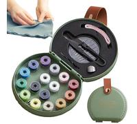 Sewing Kit - Needlework Chest, 1-Piece Tiered Valise for Darning Tapestry, Dual-Store Organizer with Thread Spools, Tailoring Box, Threaded Case for Embroidery, Beading and Upholstery