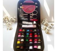 Sewing Kit with Case Black，Small Portable Contains Sewing Supplies and Accessories,Christmas Gifts for Mom,Beginner,Traveler,Emergency,Soft Tape Measure, Thread,Scissors,Sewing Needle etc