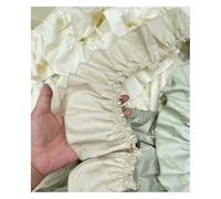 Sewing lace Edging， Ruffled Pleated Lace Trim,9cm Pure Cotton Ruffles Cloth(Khaki,5meter)