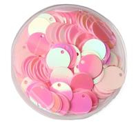 Sewing Loose Holographic Sequins, PVC Loose Flat Round Sequins with Hole Multicolor 10-30mm for Sewing Crafts DIY(Abpink,25mm 10g 60pcs)