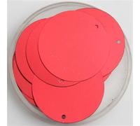 Sewing Loose Holographic Sequins, Sewing PVC Loose Sequins with 30mm Hole Multicolor Pack of 40(Red)