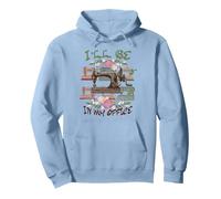 Sewing Lovers I'll Be In My Office Pullover Hoodie, Adult Unisex, Dusty Blue, XX-Large