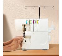 Sewing Machine 1300 Stitches/Min, 90W Overlocker with Foot Switch, 1-4MM Overlock Density, Upper Thread Tension & Differential Feed, Built-in LED Lighting for Tailor Shop