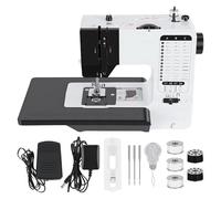 Sewing Machine, 38 Stitch Electric Sewing Machine with Extension Table, Portable Mini SewingMachine for Beginners, Home Use, Clothing Repairs, Quilting, DIY Crafts, Small Spaces White