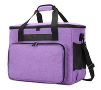 Sewing Machine Bag, Large Capacity Sewing Machine Case with 2 Detachable Pouches, Shoulder Strap, Handle & Zipper Storage Bag for Thread, Needles