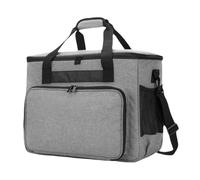 Sewing Machine Bag, Large Universal Case with Shoulder Strap, Handle & Pockets,Sewing Accessories Organizer Removable Padding Tote Organizer Gray & Purple 42x33x26cm-Grey