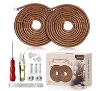 Sewing Machine Belts, 2 Pack 71" 3/16" Sewing Machine Leather Belts Treadle Belts Sewing Machine Replacement Belts with Hook Sewing Machine Accessories Parts for Singer/Jones Sewing Machine