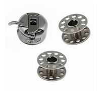 Sewing Machine Bobbins, Stainless Steel Bobbin Case and Metal Pack of 3 Replacement for Machines(1PCS)(1 Bobbin Case+2 Metal Bobbins)