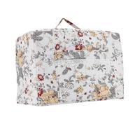 Sewing Machine Case - Bohemian Floral Pattern Serger Cover | Polyester Protection Carrier with Handles, Rustic Travel Tote for Home Workshop, Studio, Office, and Indoor Storage