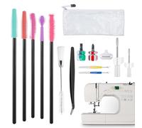 Sewing Machine Cleaning Kit | Seam Ripper Tool | Sewing Machine Cleaning Brushes with Storage Bag | for Repair Craft Room Workshop Studio Desk