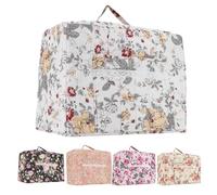 Sewing Machine Cover - 250g Boho Serger Tote | Polyester Quilted Protection Case, Durable Fabric Dustproof Shield, Portable Sewing Machine Travel Storage Organizer for Home Workshop Studio Office Use