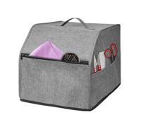 Sewing Machine Cover Dust Cover with Storage Pockets for Most Standard Machines Overlocker Serger Grey Oxford Fabric