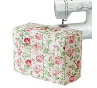 Sewing Machine Covers - Flower Print Dust Bag with Handle, Storage Pocket Design, Protective Sewing Machine Carrier for Travel and Home Use, Room Accessory, Fabric Project Companion, Pink Floral