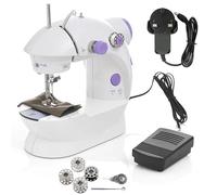 Sewing Machine, Desktop Sewing Machine Mini Portable Sewing Machines Lightweight Ample Space for Guiding Sewing Cloth with Double Thread Ideal for Beginners