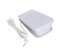 Sewing Machine Foot Pedal, Universal Variable Speed Control Switch Controller Momentary Adjuster Single Hole Plug Power Cord Replacement Supplies Home Accessories, White
