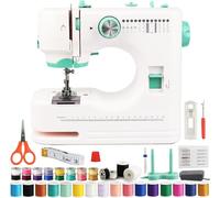 Sewing Machine for Beginner with 12 Built-in Stitches & Dual Speed, Foot Pedal Control,Compact & Lightweight Sewing Machine Kit Ideal for Garments, Home Textiles & DIY Crafts
