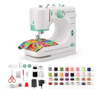 Sewing Machine for Beginners, 16 Stitches, 42 PCS Accessory Kit | Portable Sewing Machine with LED Light, Foot Pedal, Compact Mending Machine for Denim Cotton Regular Fabric