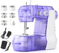 Sewing Machine for Beginners, Mini Handheld with Upgraded, Portable Sewing Machine for Travel, Home, School, Purple