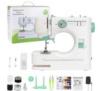 Sewing Machine for Beginners - Portable Electric with LED Light 12 Built-In Stitch Patterns,6 Presser Feet,Foot Pedal High-Low Speeds sewing machine with sewing kit for Clothes,Fabrics,DIY & Home