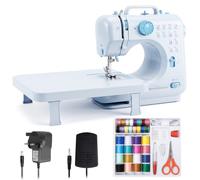 Sewing Machine for Beginners with Sewing Table and Foot Pedal Mini Small Portable FHSM-505 Sewing Machines UK Stitching Machine for Adults and Kids Aged 8-12 Children Hemming Tool Kit Accessories