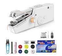 Sewing Machine, Handheld Sewing Machine, Portable Hand Sewing Machines for Beginners, Easy to Use, Mini Sewing Machines for Home & Travel Quick Sewing Clothing, Kids Cloth, Pet Clothes, DIY (White)