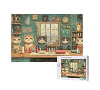 Sewing Machine Jigsaw Puzzles for Adults 120, Cat Puzzles for Adults Wooden, Funny/Difficult/Impossible/Challenging Decompression Games, As a Birthday for Women and Men M-273