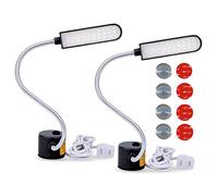 Sewing Machine Light LED Lighting (30LEDs) 6 Watt Multifunctional Flexible Gooseneck Arm Work Lamp with Magnetic Mounting Base for Workbench Lathe Drill Press 2 Pack].