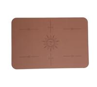 Sewing Machine Mat, 15.7 x 23.6 x 0.2in Vibration Reduce Cushion Slipping PU Rubber Soft Quilting Support Plate DIY Making Pad for Sewing Quilting Embroidery (Golden Brown)