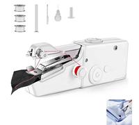 Sewing Machine, Mini Sewing Machine Handheld, Cordless Portable Electric Sewing Machines with Sewing Accessories for Beginners, Suitable for Clothing, Curtains, DIY Home Travel, White