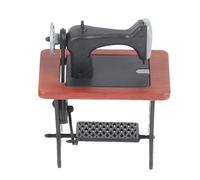 Sewing Machine Miniature | Mini Sewing Machine Doll Furniture | 1:24 Scale Vintage Scene Props Furnishings Accessories for Study Room Bedroom Living Room Dormitory