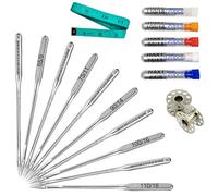 Sewing Machine Needles, 100 PCS Universal Sewing Machine Needle Set for Singer, Brother, Janome, Varmax, and Other Brands of Home Sewing Machines, Sizes 65/9, 75/11, 90/14, 100/16, 110/18