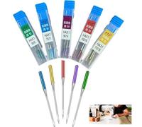 Sewing Machine Needles 48pcs - Universal Regular Point Needle, 9 Pcs Each in 18/16/14/11/9mm, Compatible with Singer, Brother and Old Sewing Machine